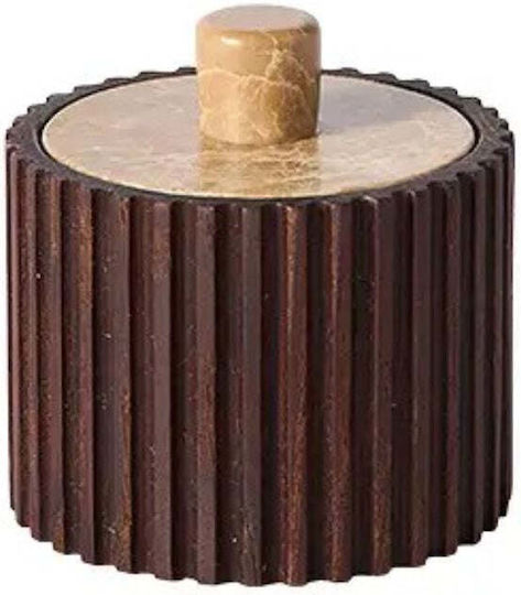Muubs Διακοσμητικό Βάζο Ξύλινο Καφέ Φ8xΥ7.8cm