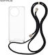 Sonique Armor Clear Silicone Case with Cord for...