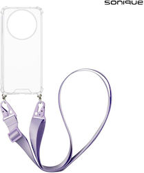 Θήκη Σιλικόνης Strap Sonique Armor Clear Honor Magic7 Lite 5g Λιλά