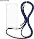 Sonique Armor Clear Silicone Case with Cord for...