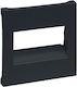 Seano 2xrj11/rj45 Plate Dark Grey