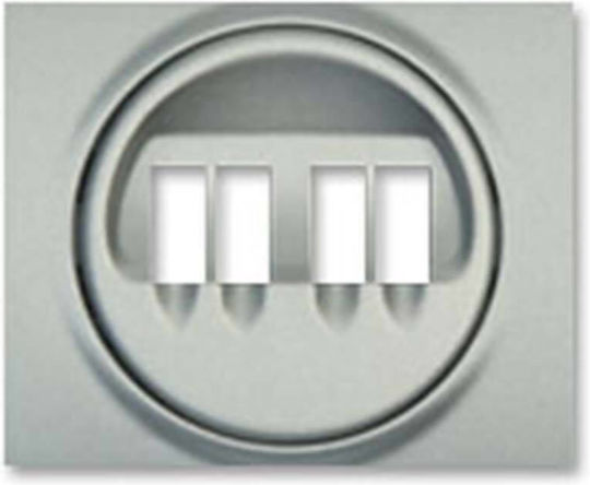 Legrand Galea Life Double Speaker Socket Plate Aluminum Silver 771325