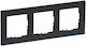 Seano 3-Gang Frame Dark Grey
