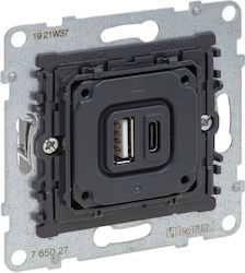 Legrand Seano Двойна Електрически Контакти с 2 USB Порта