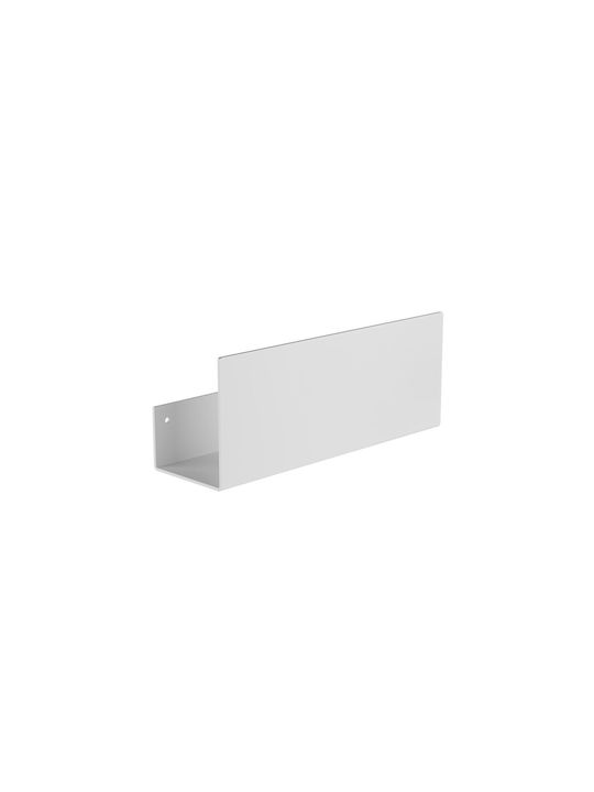 Verdi Single Wall-Mounted Bathroom Shelf Unit ​27x120cm Inox White