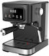 Crown Espressomaschine 1000W Druck 20bar Braun CEM-1527