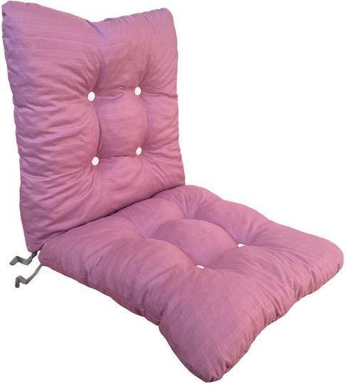 Linea Home Gartenstuhlkissen Mit Rückenlehne Bambus Berry 50x100cm
