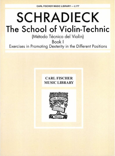 Carl Fischer Schradieck School Violin Technic Book I