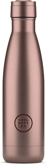 Cool Bottles Kids Water Bottle Thermos Stainless Steel Metallic Rose 500ml