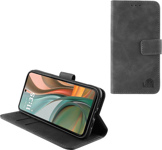 Lime Book Δερματίνης / Σιλικόνης Γκρι (Moto G75)
