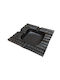 Decorative Metal Square Ashtray Black 13x13x2.5cm Galifas 7905302 Galifas