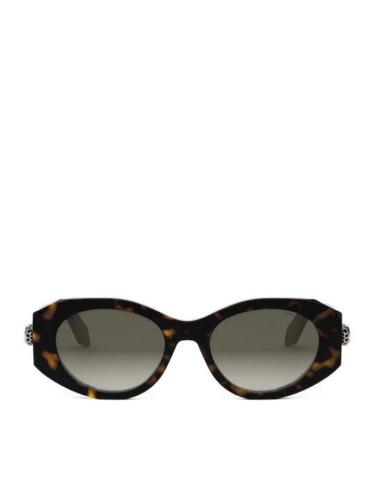 Bvlgari Damen Sonnenbrille mit Braun Schildkröte Kunststoff Gestell und Braun Linse