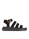 Women's Flat Sandals in Black Color