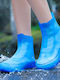 Condensed Waterproof Silicone Shoe Cover Wear-Resistant Size S 31-33 Blue