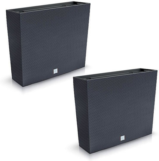 Set 2 Ghivece Plastice Antracit