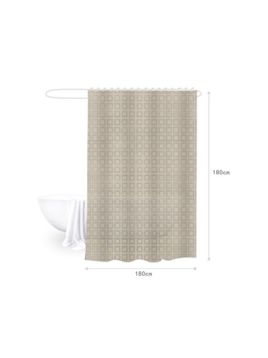 Galifas Shower Curtain 180x180cm Beige