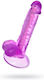 Realistisches Dildo mit Hoden und Saugnapf Lila 20.5cm