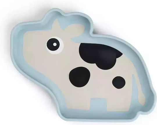 Done by Deer Baby Food Plate Stick Stay made of Silicone Blue