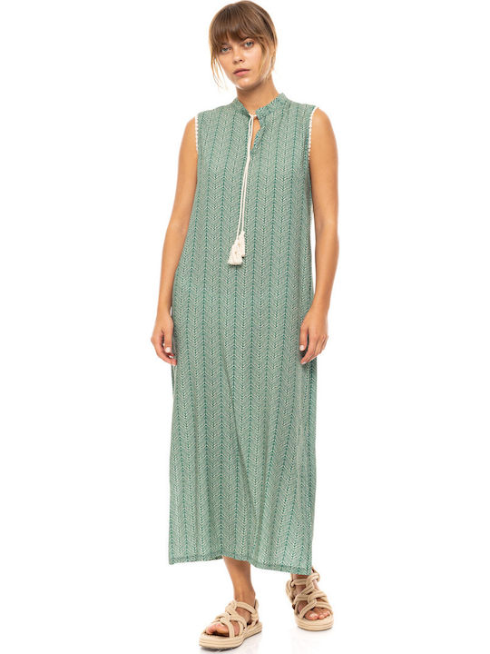Pink Label Women's Maxi Dress Beachwear Jugle Green