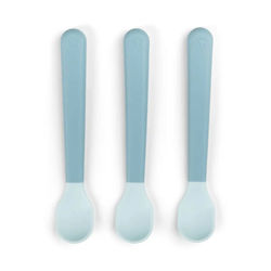 Done by Deer Baby Set with Spoons Easy Grip made of Plastic for 0+ months Blue 3pcs
