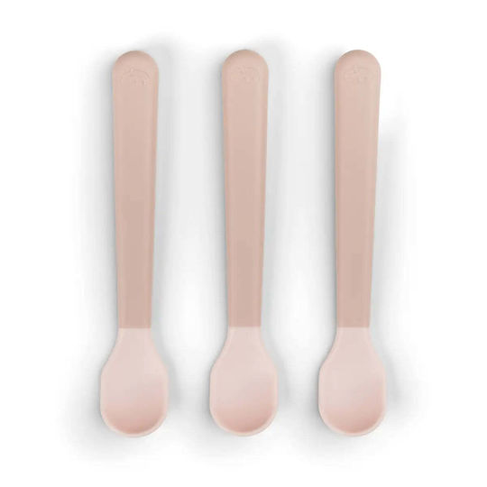 Done by Deer Baby Set with Spoons Easy Grip made of Plastic for 0+ months Pink 3pcs