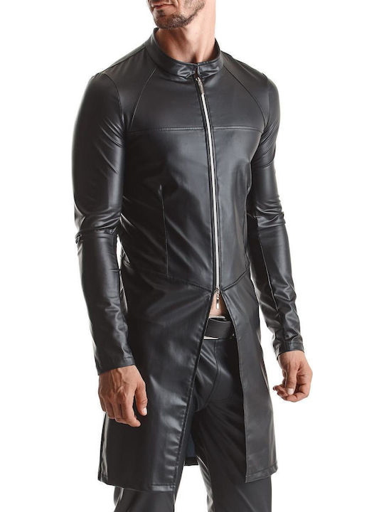 Regnes Fetish Planet Herren Mantel Black