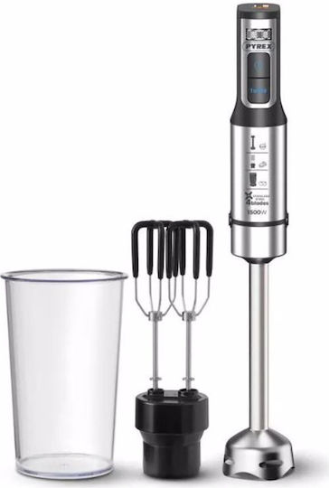 Pyrex SB-1120 Blender de Mână cu Tijă din Inox 1500W Argintiu