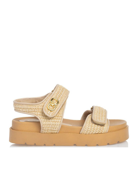 Sante Women's Flat Sandals Flatforms Beige