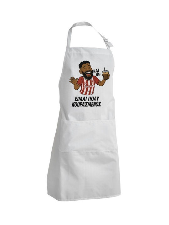 Koupakoupa Ροντινέι Ποδιά Κουζίνας Λευκή 22x40cm KP_30348_apron-bbq-adult