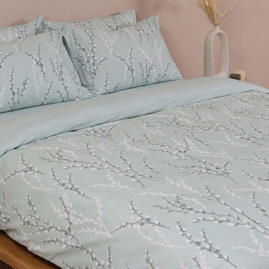 White Fabric Kyle Σετ Σεντόνια Μονά 165x270εκ. Μπλε (3τμχ)