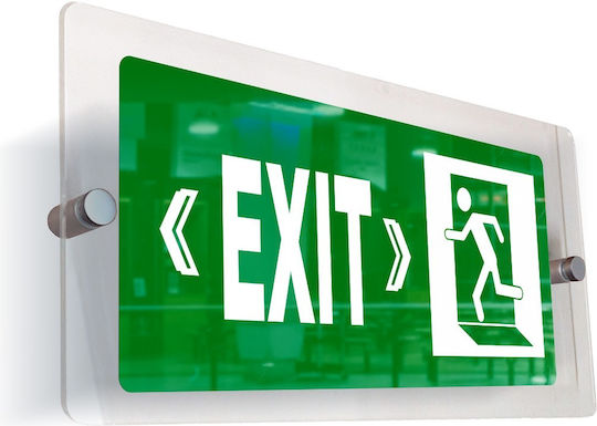 Sign 15x30cm ''Emergency Exit'' Green Thickness 5mm Acrylic Plexiglass 521944