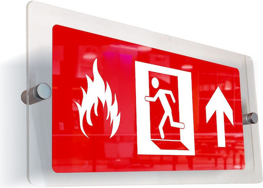 Sign 15x30cm ''Emergency Exit Forward'' Red Thickness 5mm Acrylic Plexiglass 815499