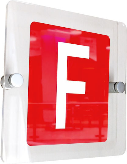 Sign 15x15cm ''Fire Station'' Red-White Thickness 5mm Acrylic Plexiglass 863711