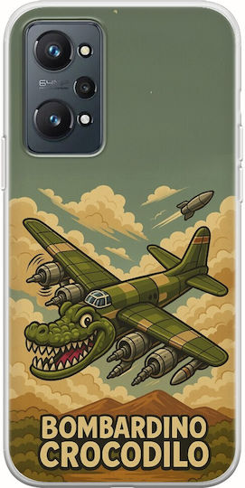 Brainrot Bombardino Crocodilo Realme GT 2 5G TPU Flexibil Silicon Transparent