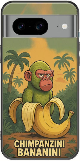 Brainrot Chimpanzini Bananini Google Pixel 8 5G Черен TPU Черен Силикон