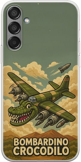 Brainrot Bombardino Crocodilo Samsung Galaxy M55 5G Flexibles TPU Transparentes Silikon