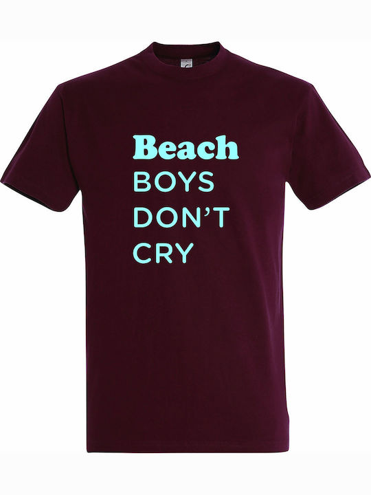 Unisex T-Shirt "Beach Boys Don't Cry" Burgunderrot