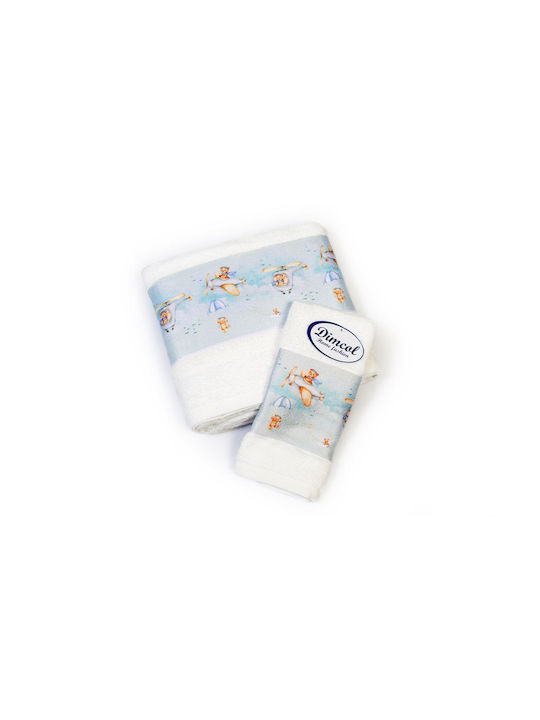 Dimcol Set of baby towels 2pcs White Weight 400gr/m²