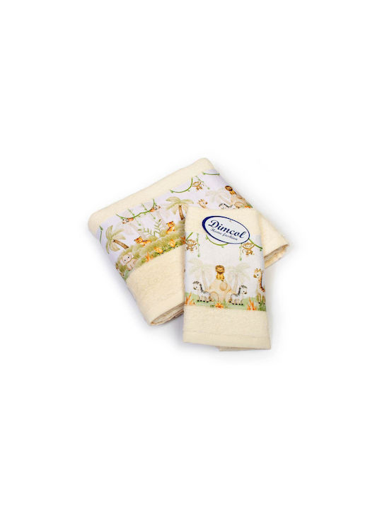 Dimcol Set de prosoape pentru copii 2pcs Ecru De greutate 400gr/m²