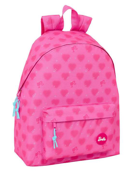 School Bag Barbie Corazones Pink 33 x 42 x 15 Cm