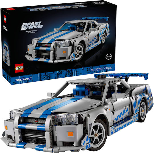 LEGO Technic 2 Fast 2 Furious Nissan Skyline GT-R (R34) Car for 18+ Years 1410 Pieces