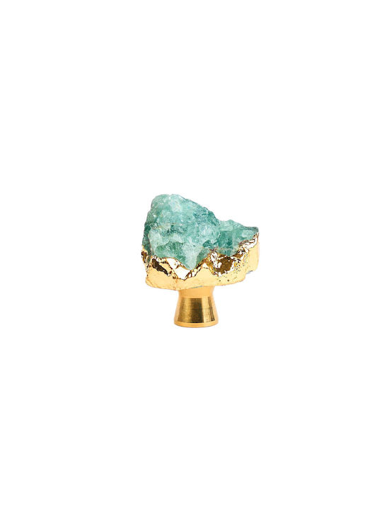 M02 Mâner Mobilier din Cristal & Metal Gold / Green 1buc
