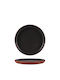 Ready Plate Shallow made of Porcelain Black with Diameter 26.5cm 6pcs