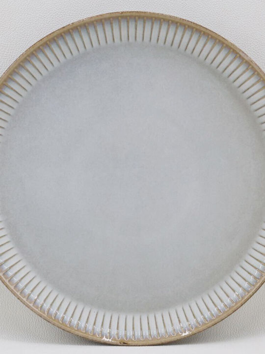 GTSA Plate Shallow Ceramic White with Diameter 26cm 6pcs