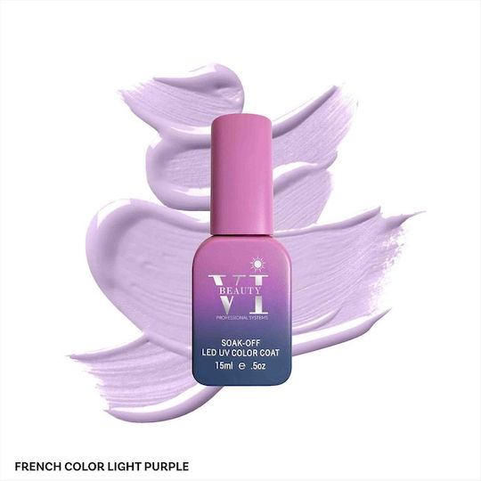 Beauty VI Semi-Permanent Nail Polish Light Purple Hemma Free 15ml 1pcs