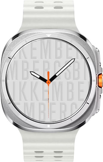 Bikkembergs Smartwatch Flexone Bk-f3 Silver Case White Rubber Strap