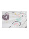 Dimcol Rainbow Cotton Changing Pad White 80x80cm.