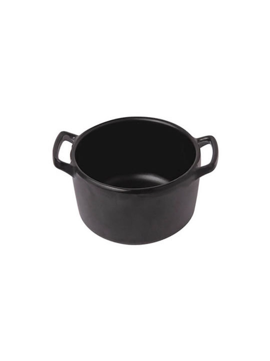 Novatex Serving Bowl Round made of Melamine Black with Diameter 11.5cm