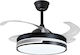 Rixme Ventilator De Tavan 121cm Cu Lentile De Mărire Negru
