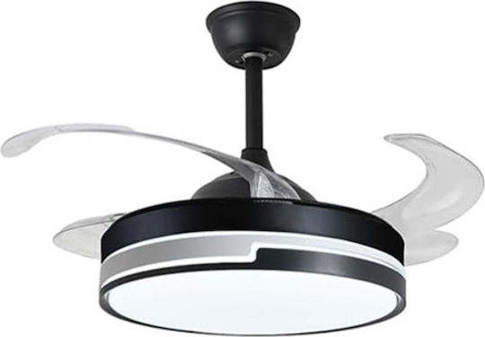 Rixme Ventilator De Tavan 121cm Cu Lentile De Mărire Negru